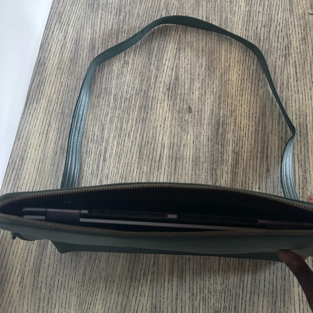 Green Laptop Bag with Adjustable Strap